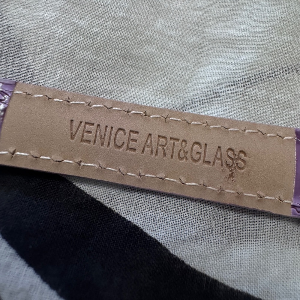 Venice Art & Glass Murano Glass Purple Ladies Watch - Picture 4 of 6